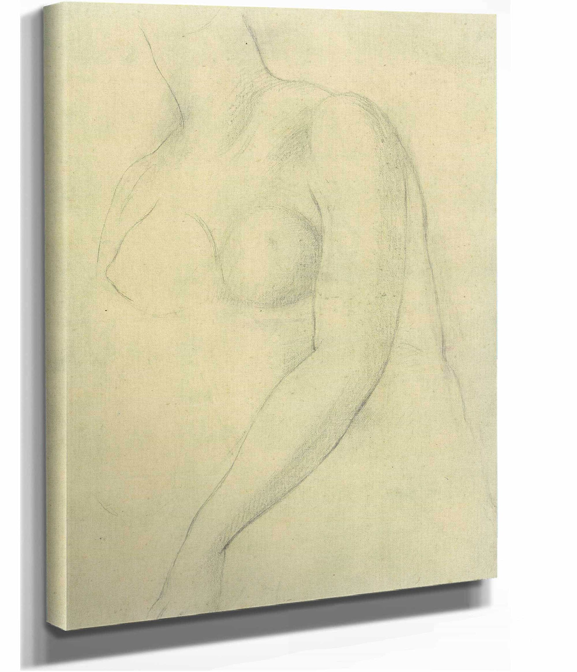 Sketch Of A Female Nude Resembling The Medici Venus   by Joseph Wright Of Derby
