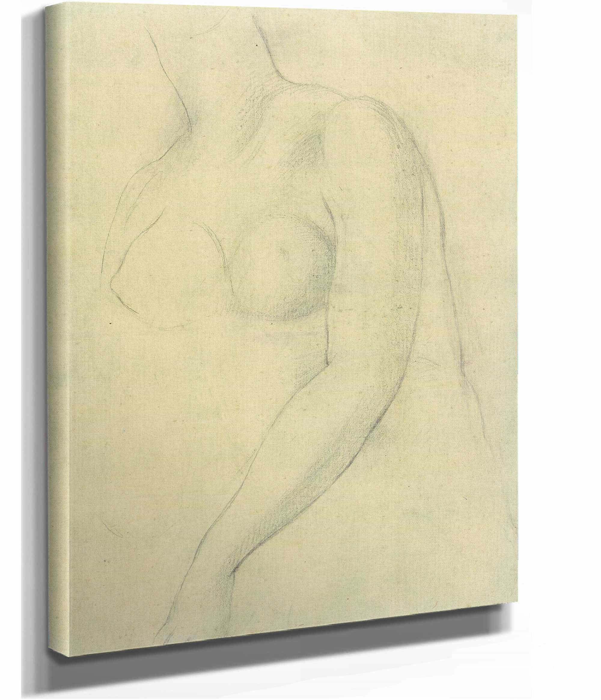 Sketch Of A Female Nude Resembling The Medici Venus   by Joseph Wright Of Derby