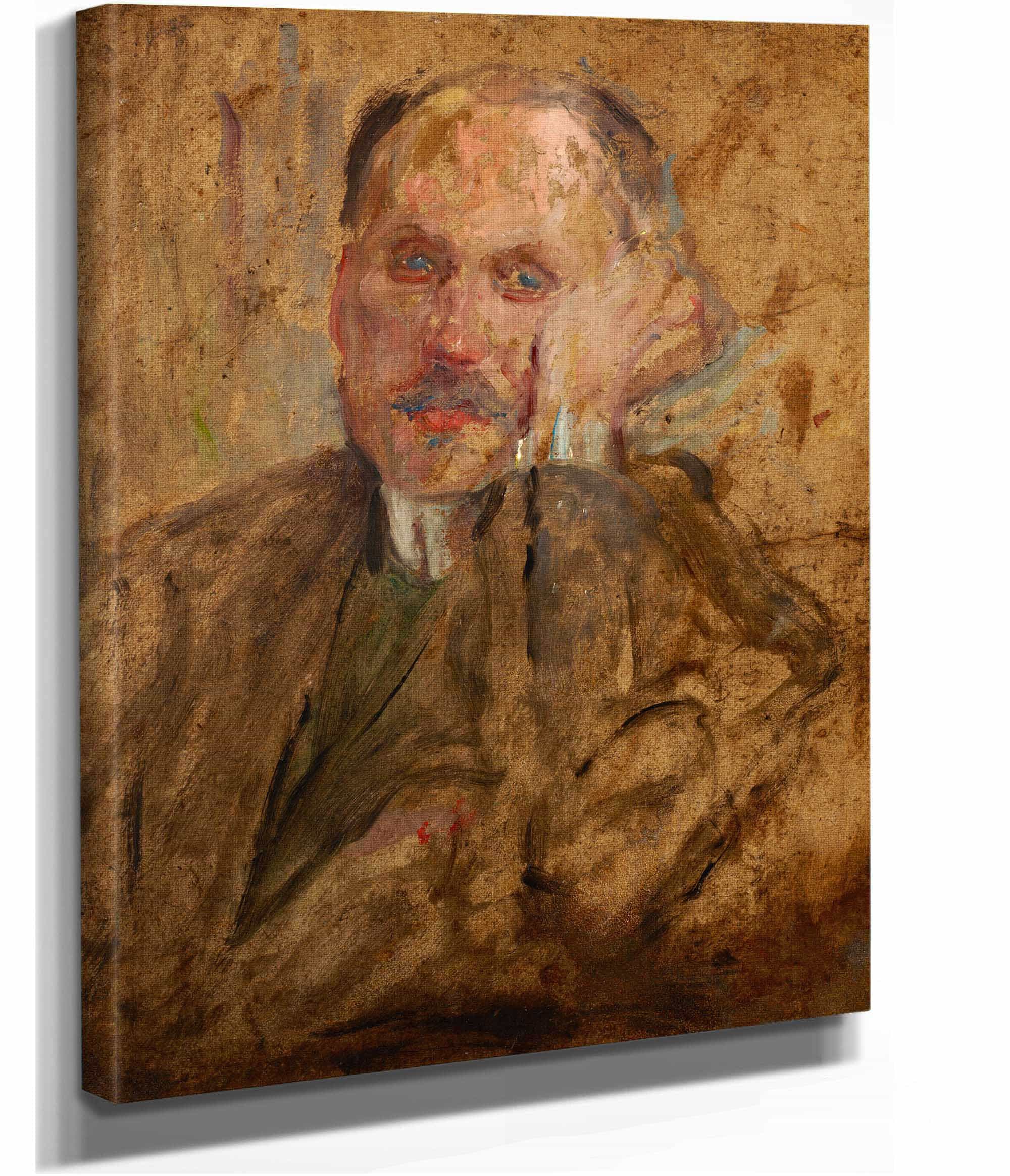 Sketch Of A Male Figure Around by Olga Boznanska