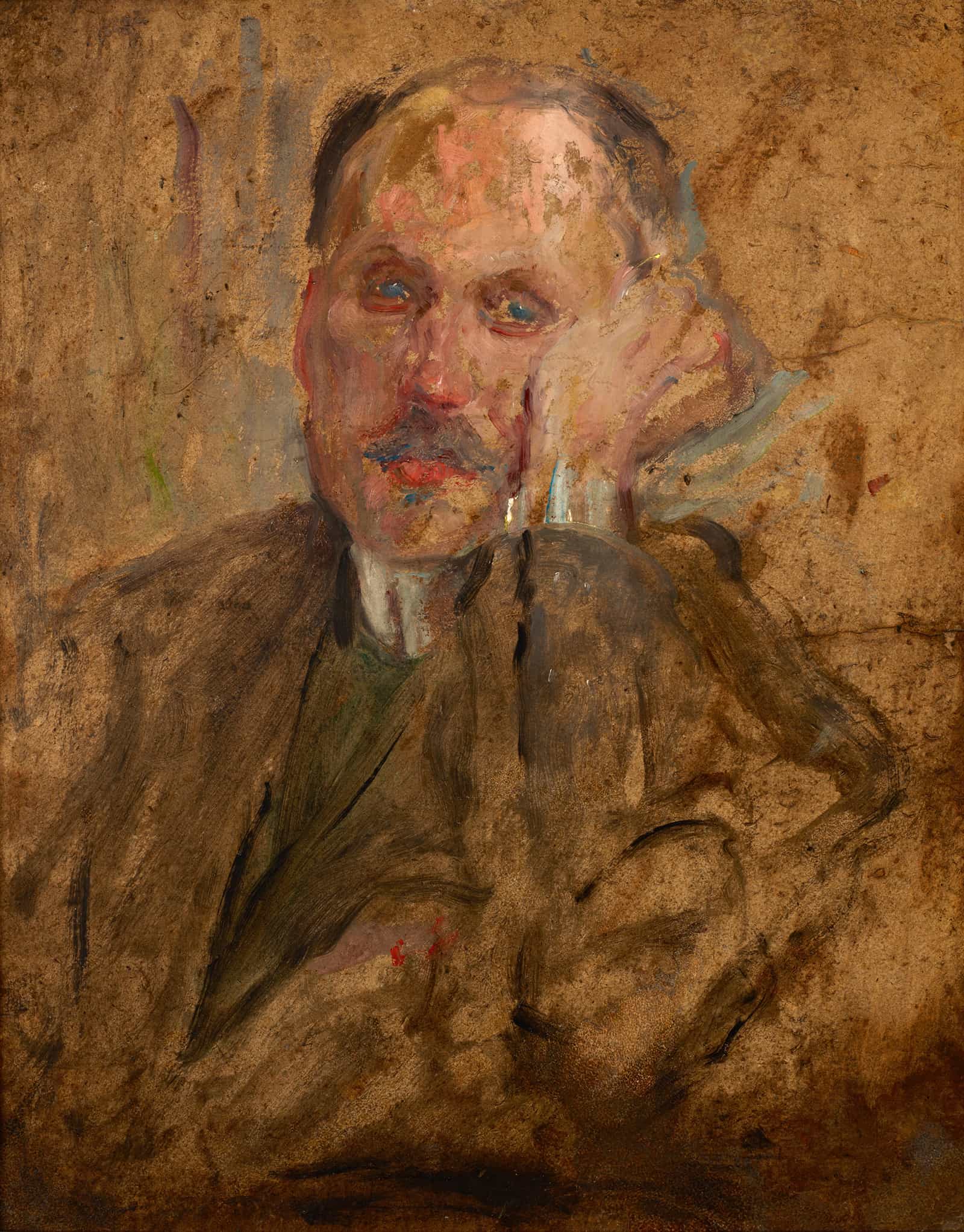 Sketch Of A Male Figure Around by Olga Boznanska