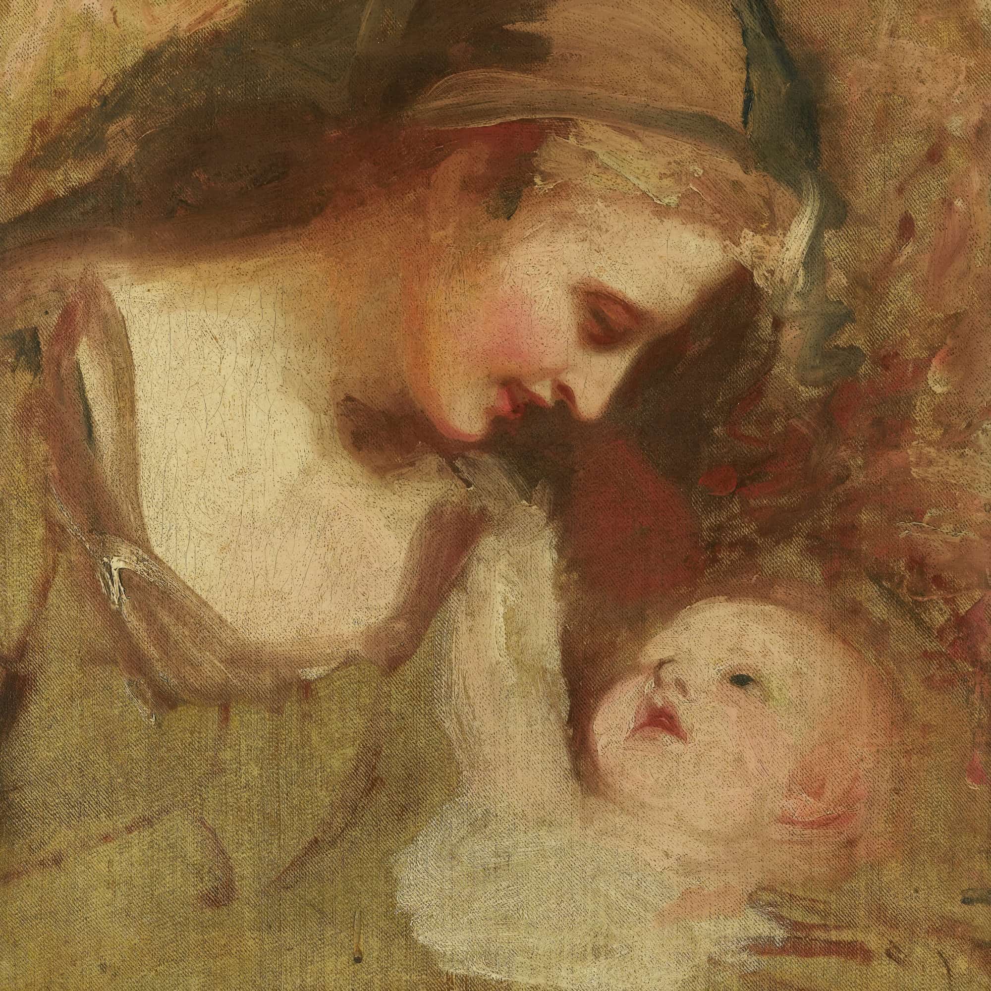Sketch Of A Mother And Child by George Romney