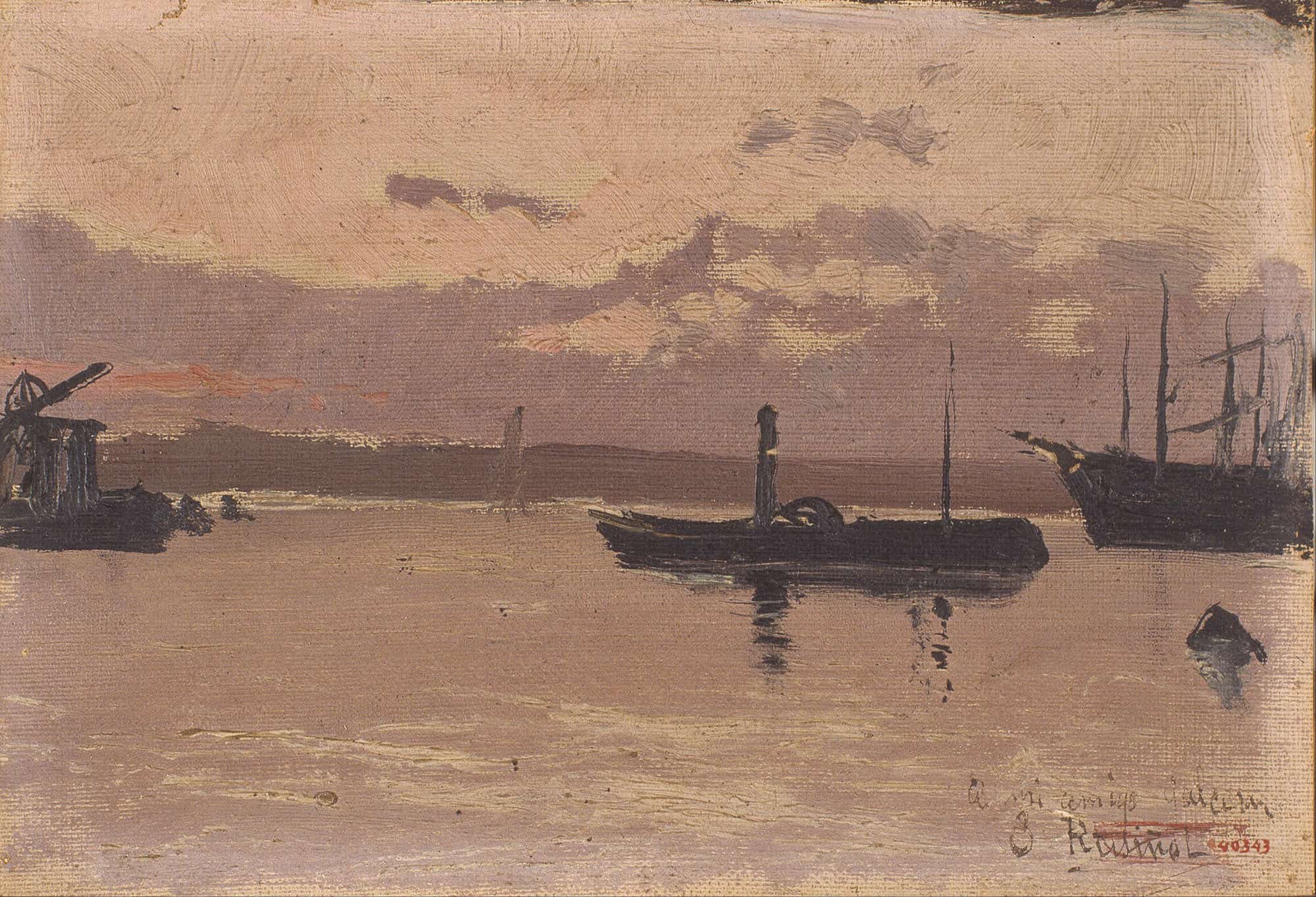 Sketch Of A Port From Until by Santiago Rusinol