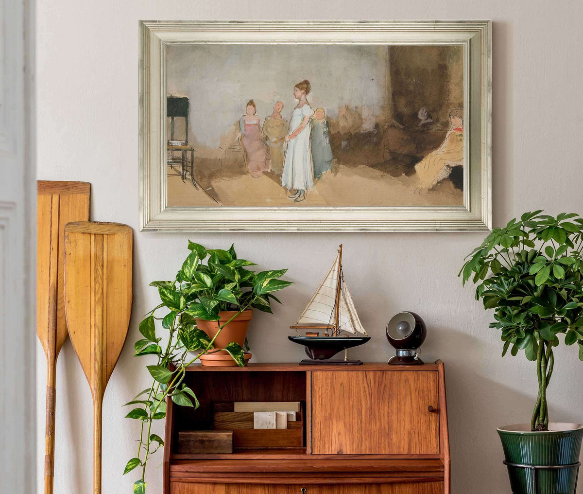 Sketch Of A Woman In An Interior by Edwin Austin Abbey