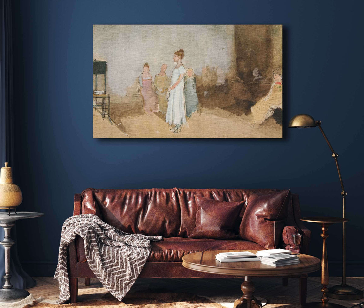 Sketch Of A Woman In An Interior by Edwin Austin Abbey