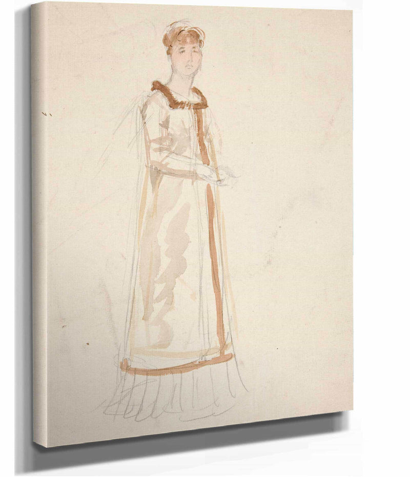 Sketch Of A Woman Study For A Play by Edwin Austin Abbey