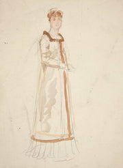 Sketch Of A Woman Study For A Play by Edwin Austin Abbey
