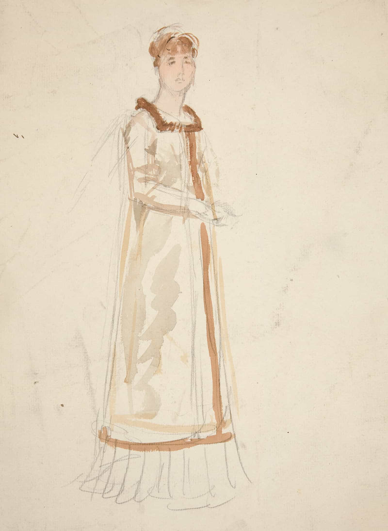 Sketch Of A Woman Study For A Play by Edwin Austin Abbey