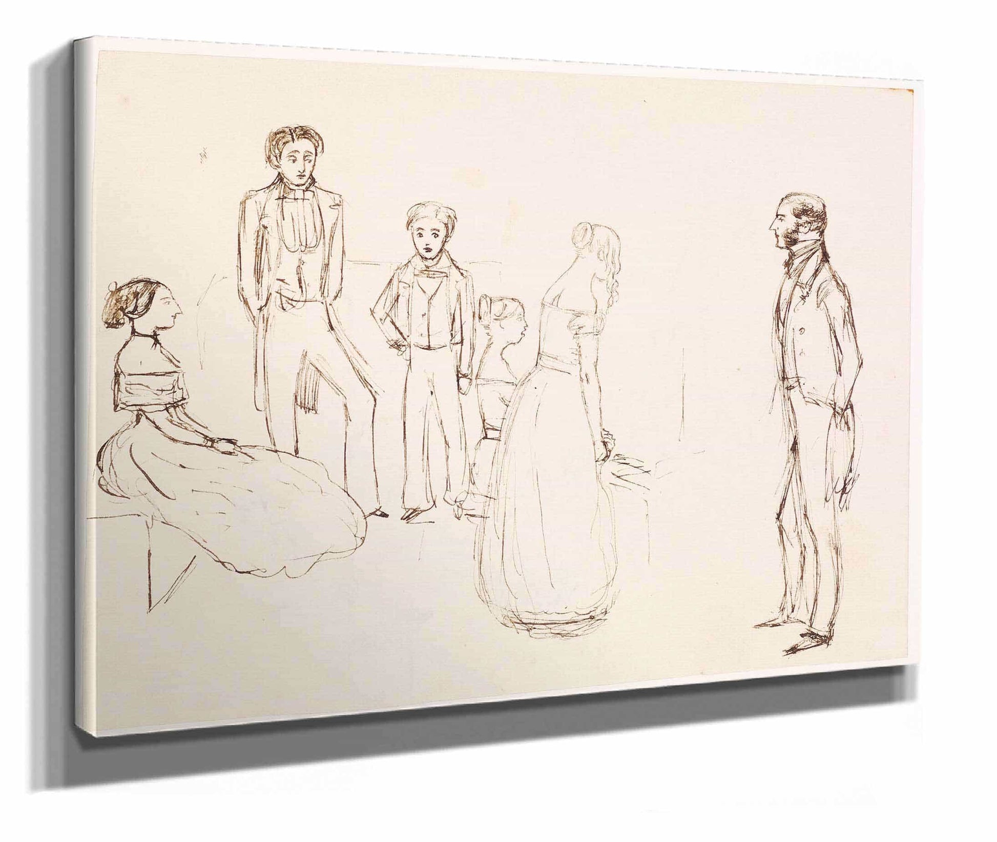Sketch Of An Evening Party by Sir John Everett Millais