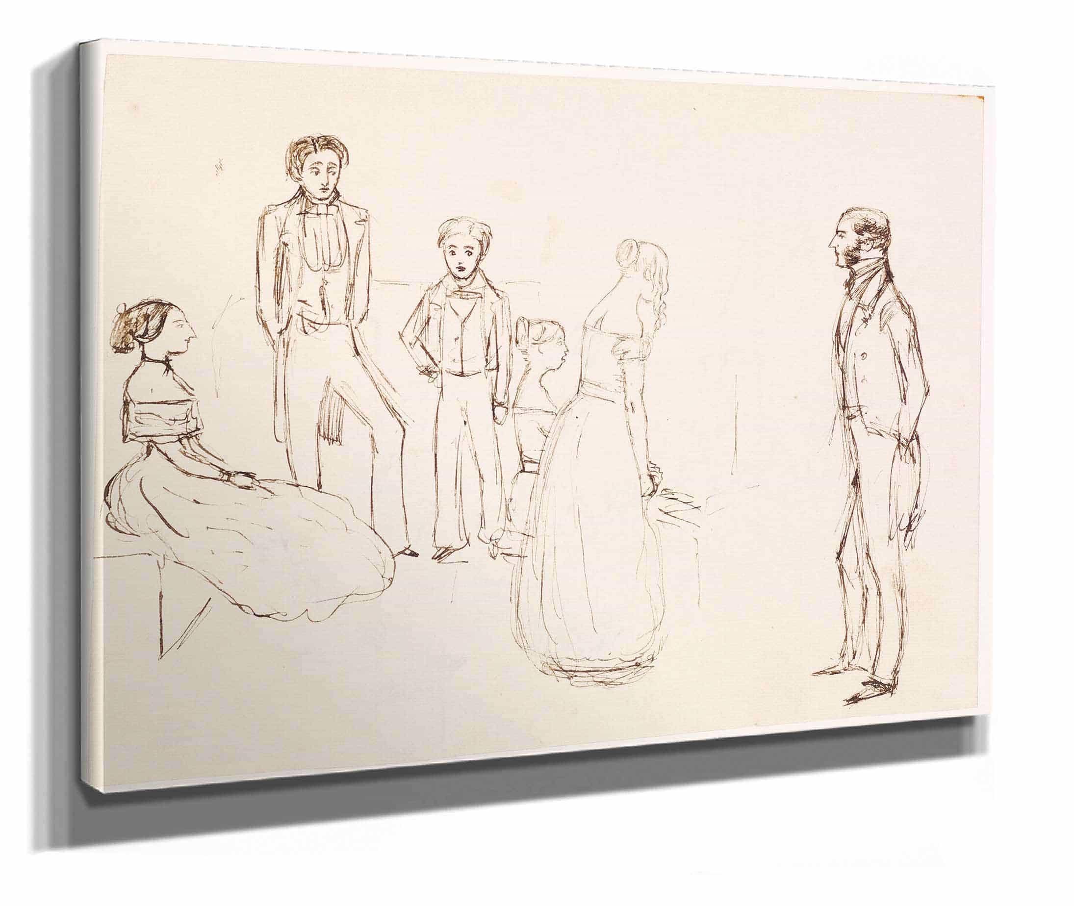 Sketch Of An Evening Party by Sir John Everett Millais