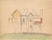 Sketch Of Buildings by Zygmunt Waliszewski