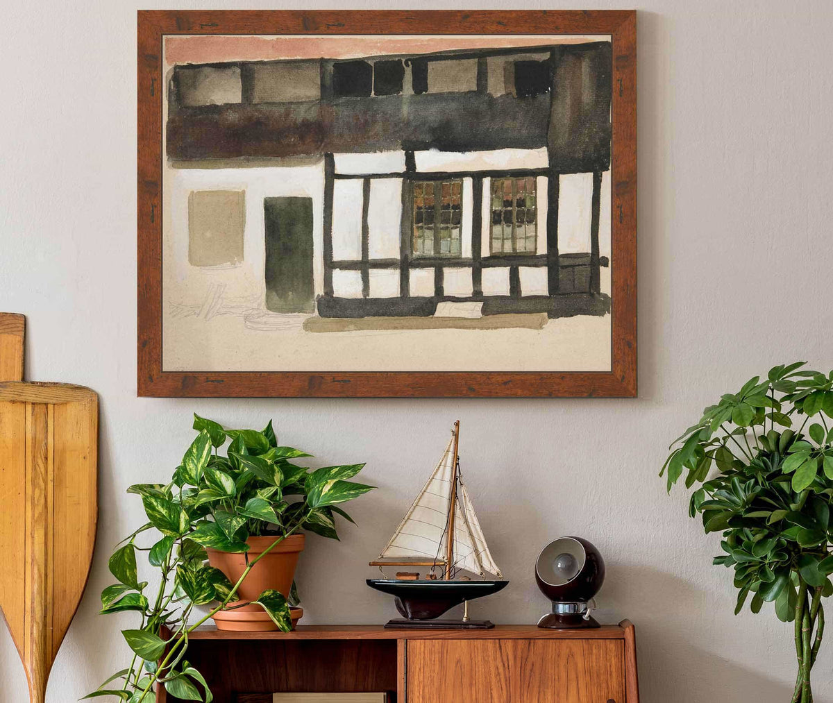 Sketch Of Exterior Of A Tudor House by Edwin Austin Abbey