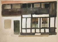 Sketch Of Exterior Of A Tudor House by Edwin Austin Abbey