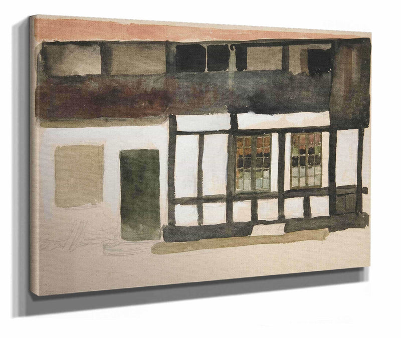 Sketch Of Exterior Of A Tudor House by Edwin Austin Abbey