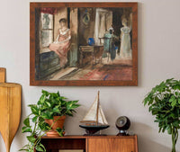 Sketch Of Figures In An Interior by Edwin Austin Abbey