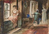 Sketch Of Figures In An Interior by Edwin Austin Abbey