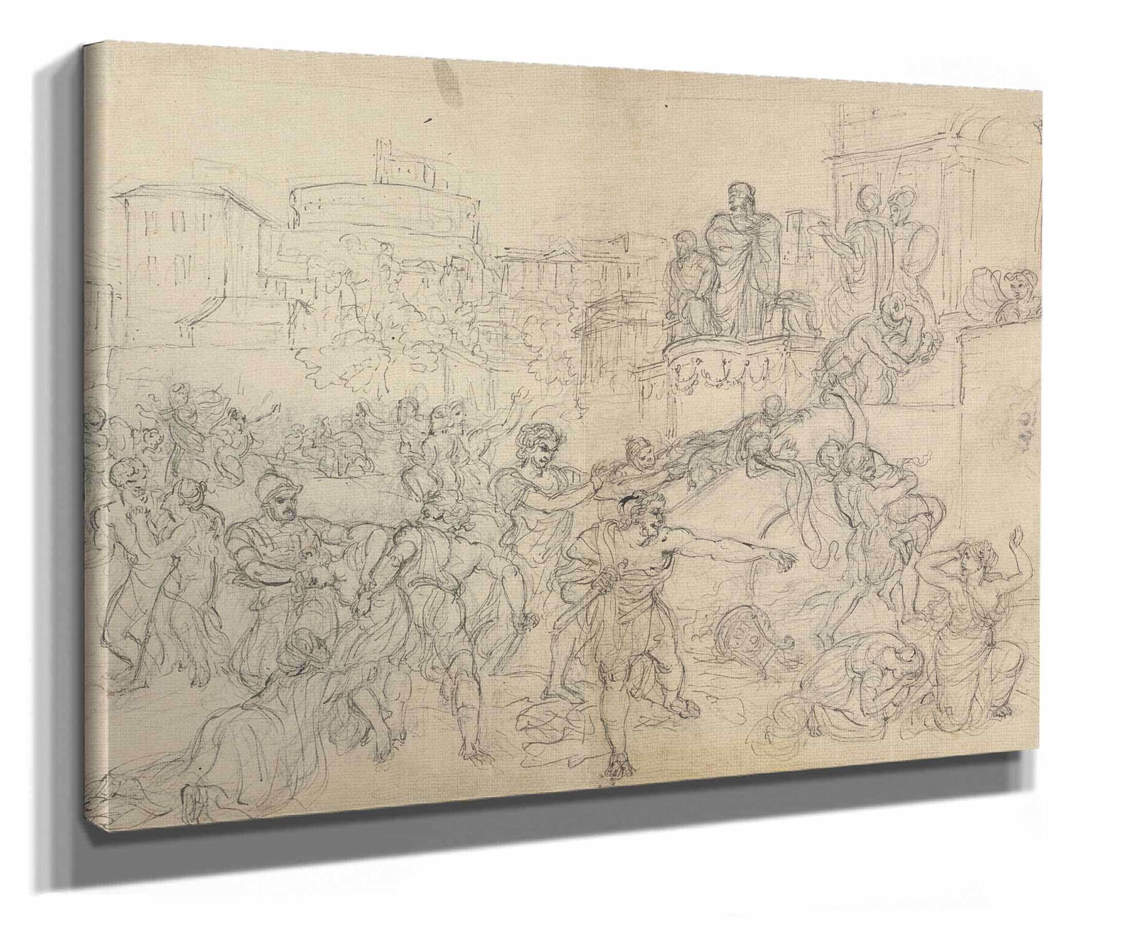 Sketch Of Goths Entering Rome From Shakespeares Play Titus Andronicus by Robert Smirke