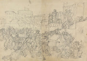 Sketch Of Goths Entering Rome From Shakespeares Play Titus Andronicus by Robert Smirke