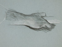 Sketch Of One Hand Grasping A Pole by Edwin Austin Abbey