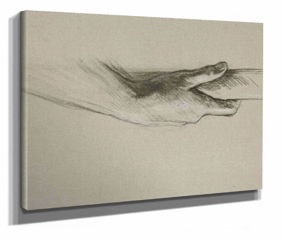 Sketch Of One Hand Grasping A Pole by Edwin Austin Abbey