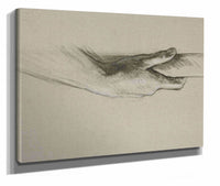 Sketch Of One Hand Grasping A Pole by Edwin Austin Abbey