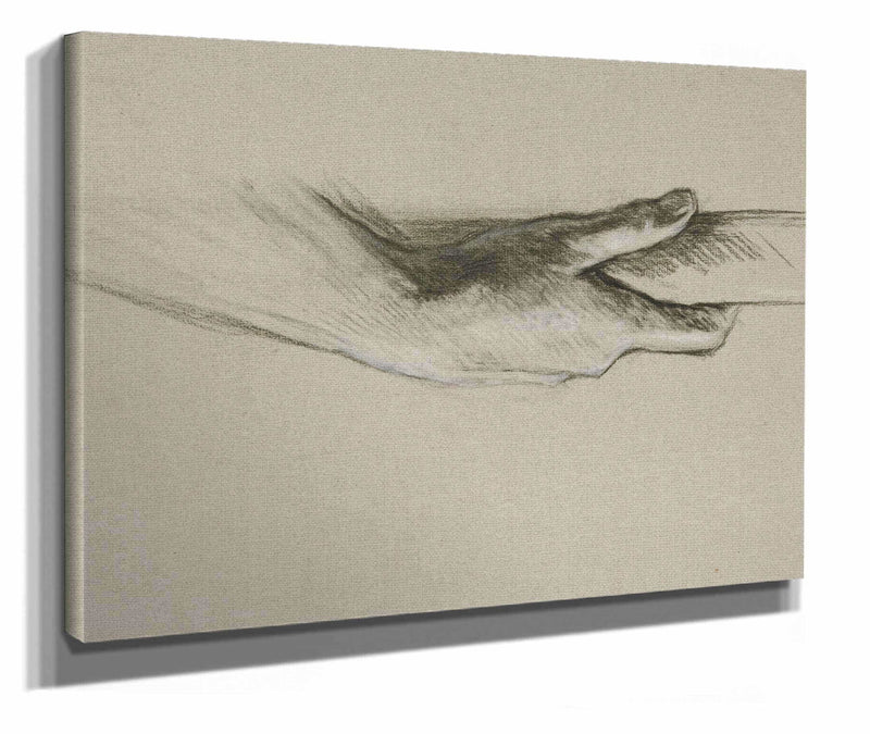 Sketch Of One Hand Grasping A Pole by Edwin Austin Abbey
