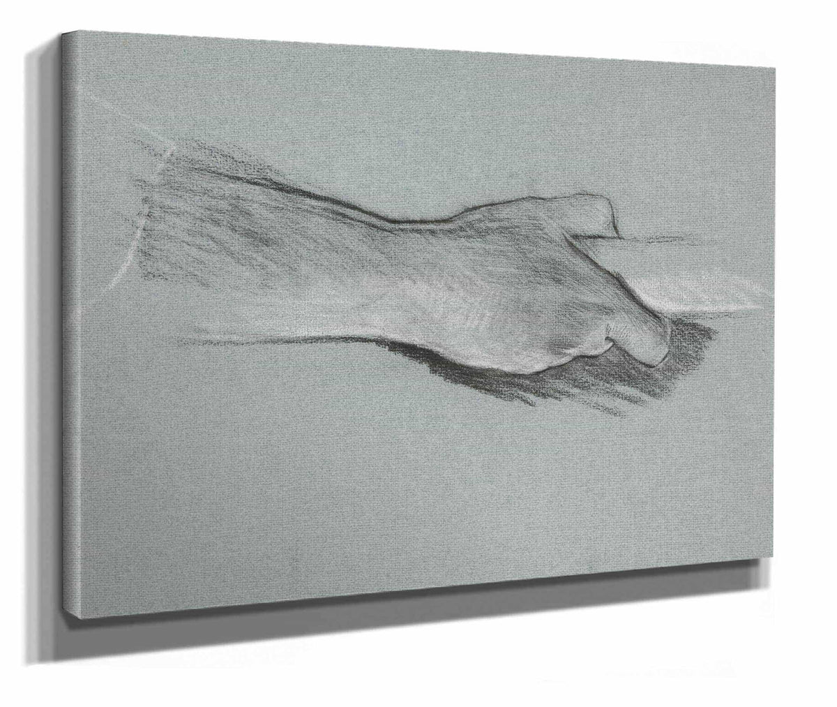 Sketch Of One Hand Grasping A Pole by Edwin Austin Abbey