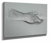 Sketch Of One Hand Grasping A Pole by Edwin Austin Abbey