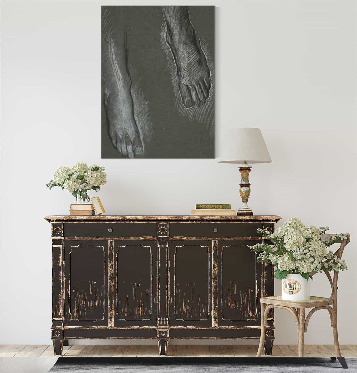 Sketch Of Two Feet by Edwin Austin Abbey