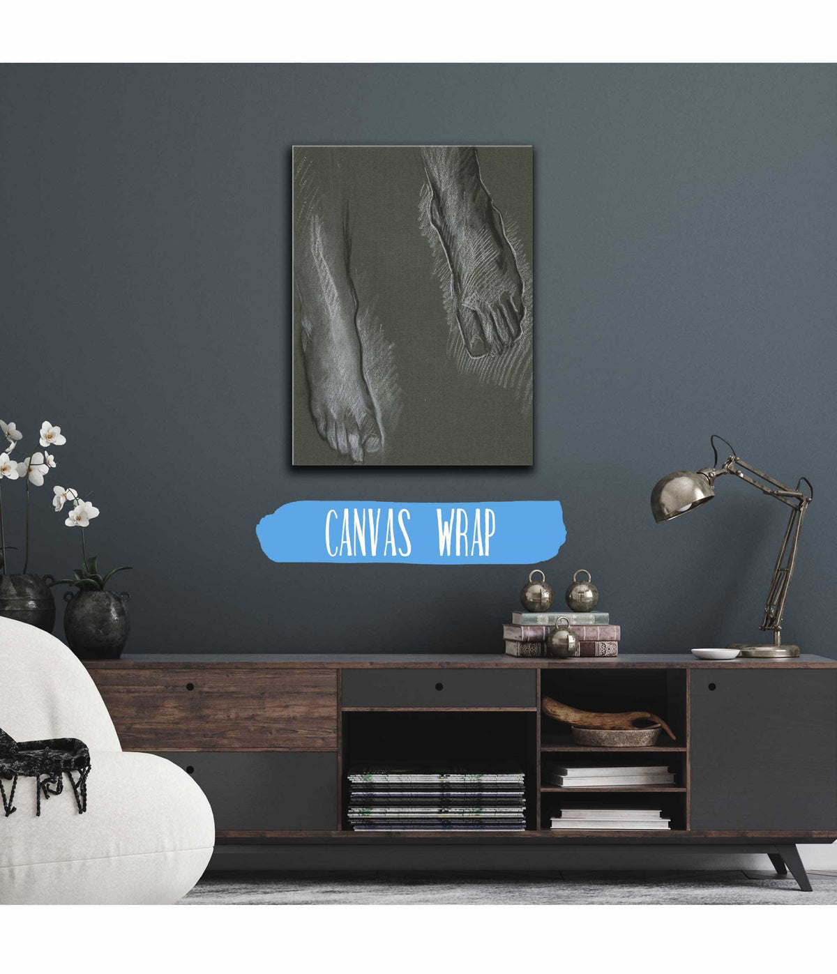 Sketch Of Two Feet by Edwin Austin Abbey