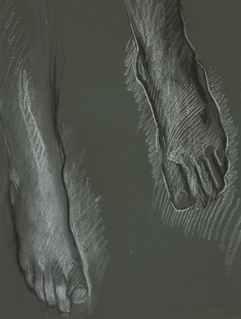 Sketch Of Two Feet by Edwin Austin Abbey