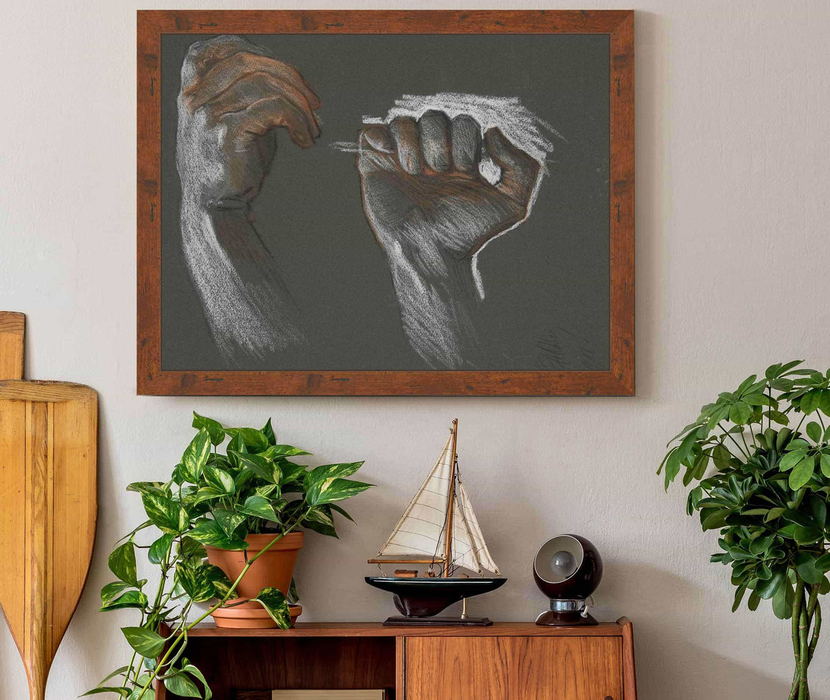 Sketch Of Two Hands by Edwin Austin Abbey