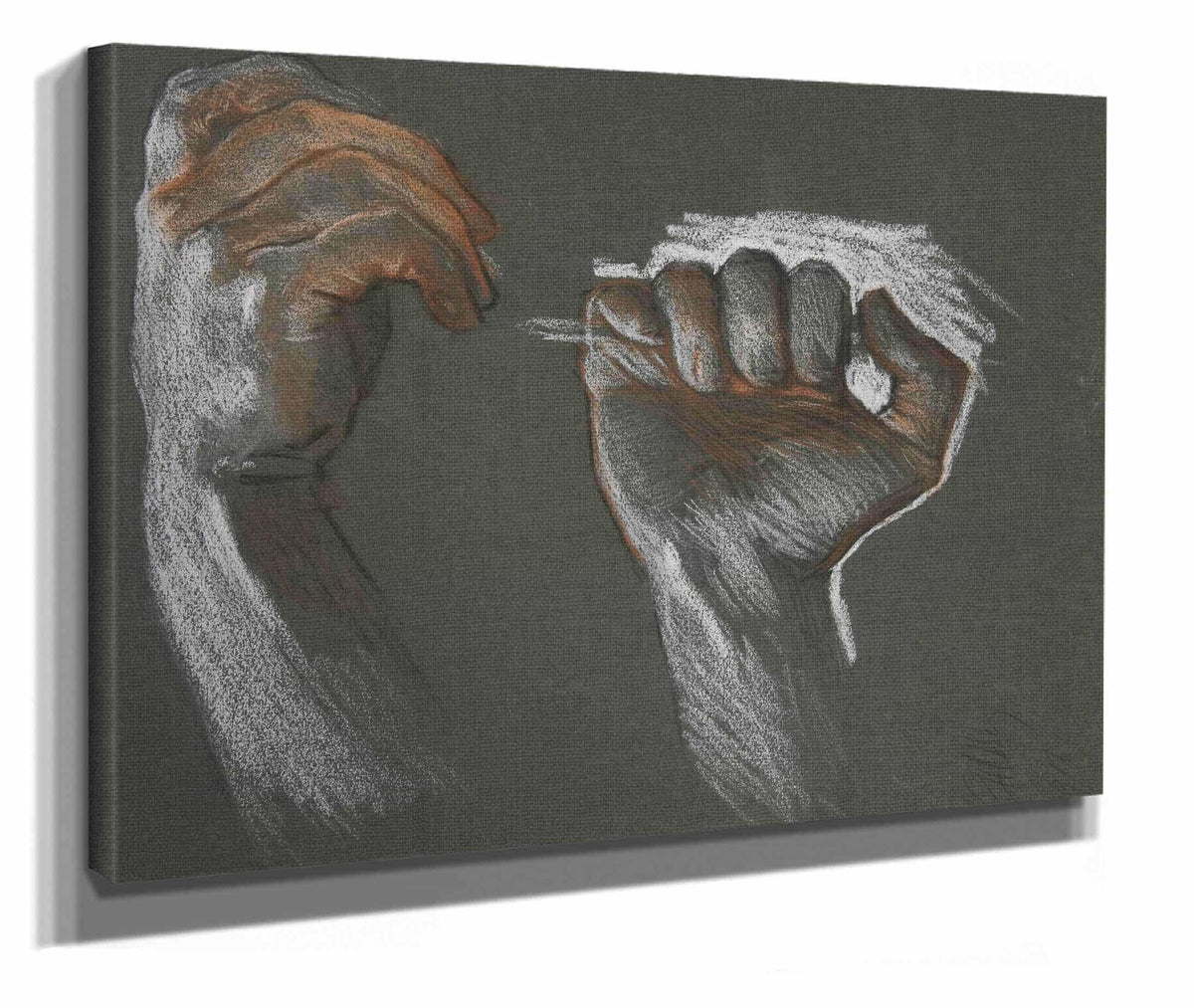 Sketch Of Two Hands by Edwin Austin Abbey