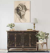 Sketch Of Two Hands by Edwin Austin Abbey