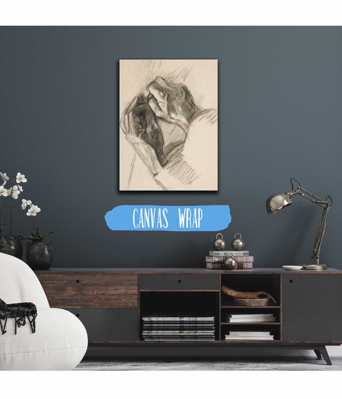 Sketch Of Two Hands by Edwin Austin Abbey