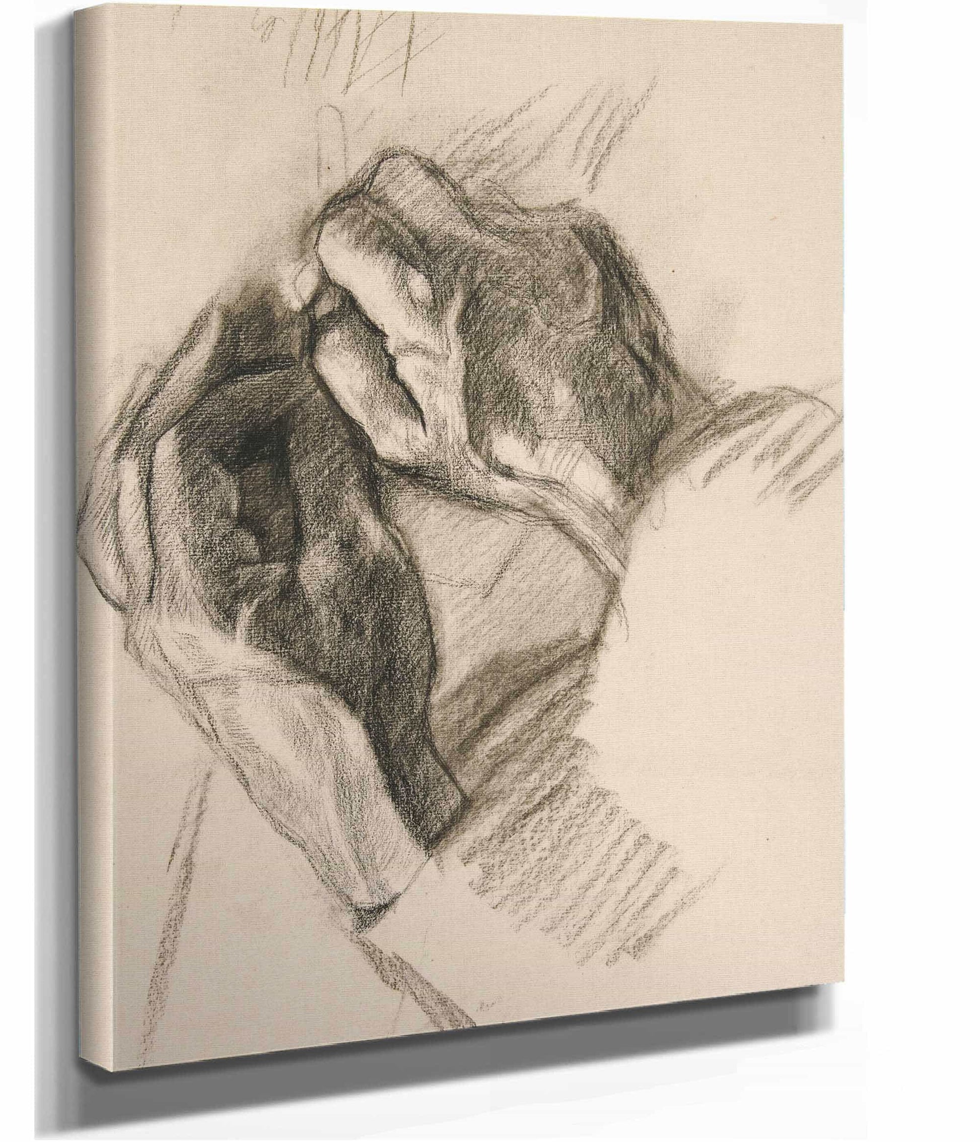 Sketch Of Two Hands by Edwin Austin Abbey