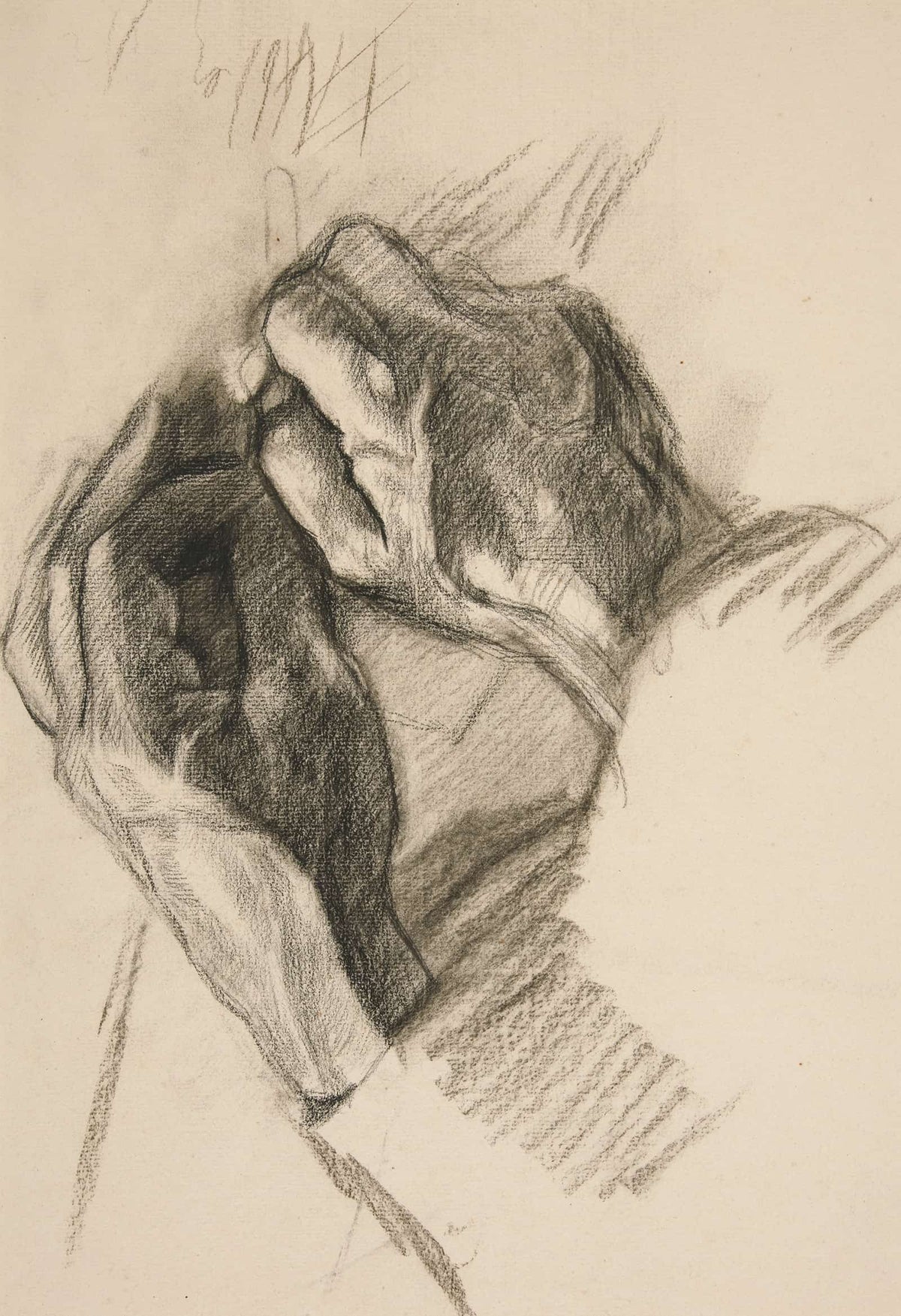 Sketch Of Two Hands by Edwin Austin Abbey