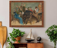 Sketch Of Women In An Interior Unidentified Illustration by Edwin Austin Abbey