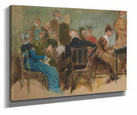 Sketch Of Women In An Interior Unidentified Illustration by Edwin Austin Abbey