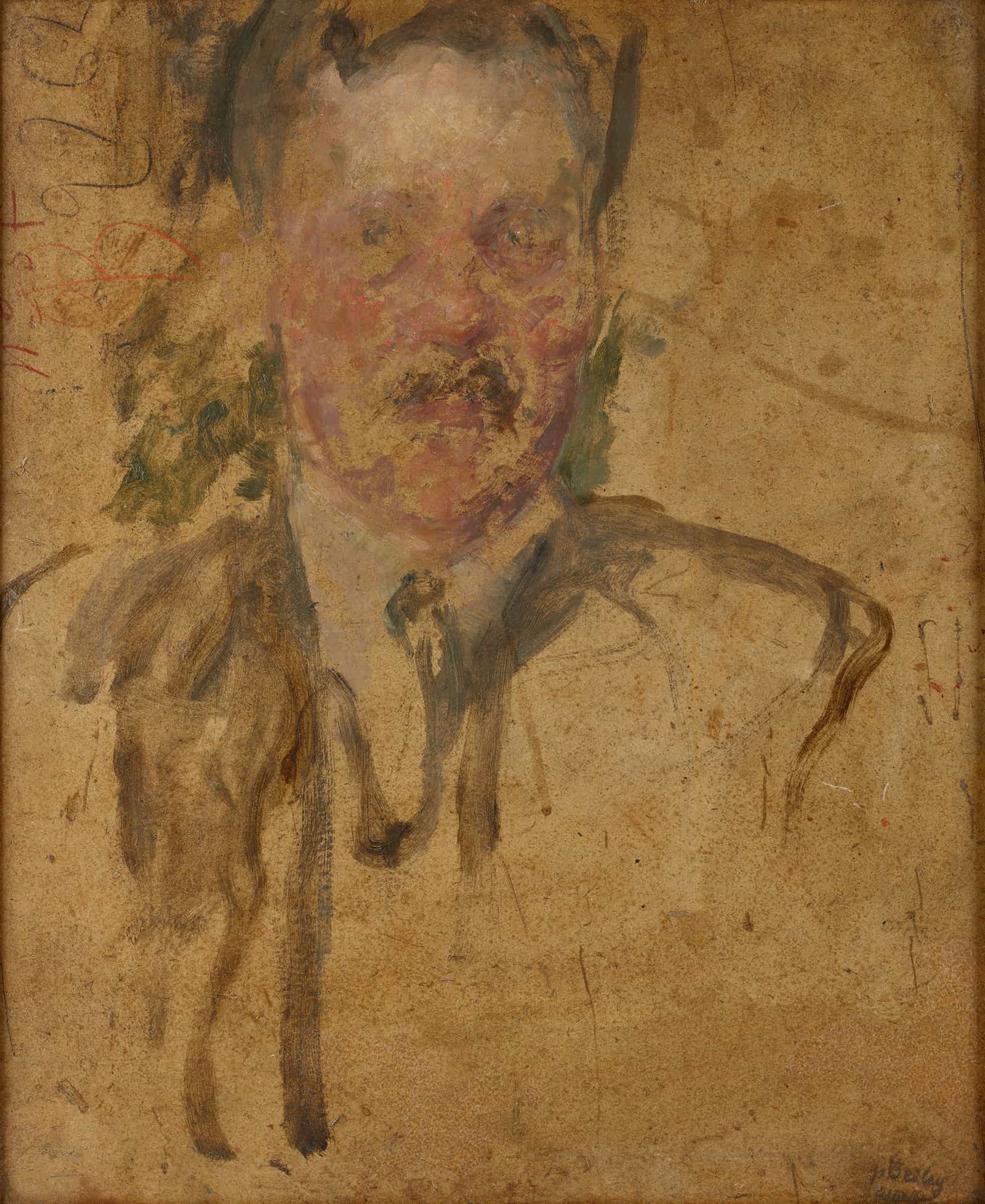 Sketch To The Portrait Of Mr Beyley After by Olga Boznanska
