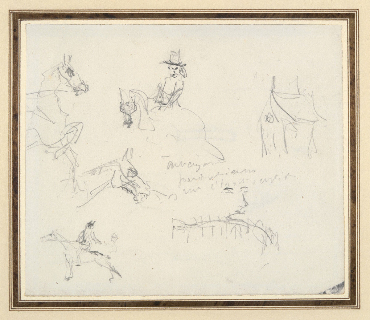 Sketchbook Page by Henri De Toulouse Lautrec