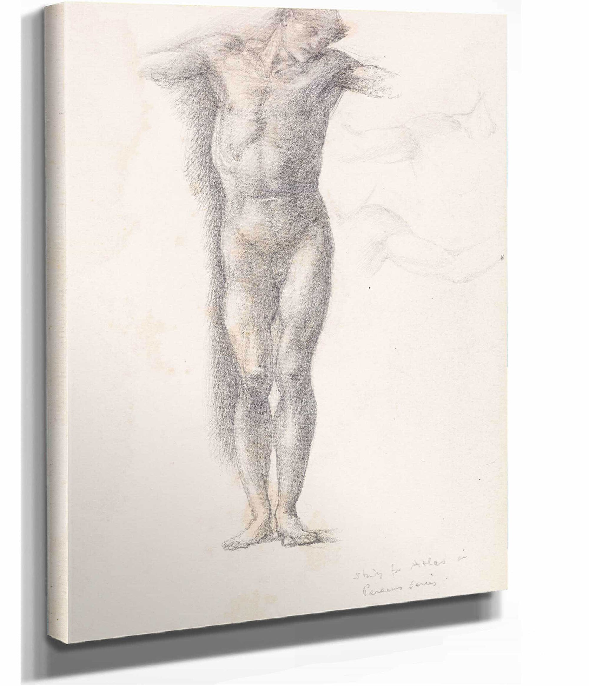 Sketchbook Study For Atlas In Atlas Turned To Stone by Sir Edward Coley Burne Jones