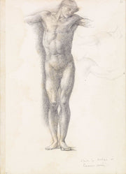 Sketchbook Study For Atlas In Atlas Turned To Stone by Sir Edward Coley Burne Jones