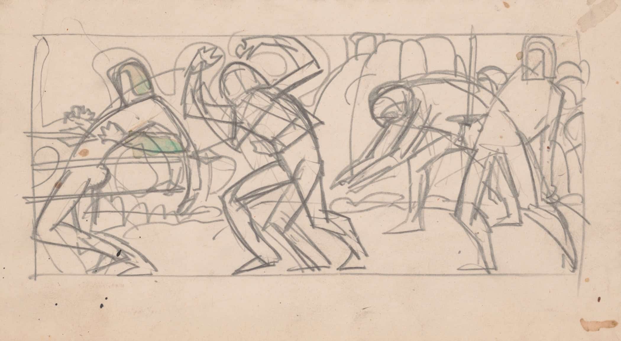 Sketches And Drawings Related To Der Soldat In Der Deutschen Vergangenheit By George Liebe  by Winold Reiss