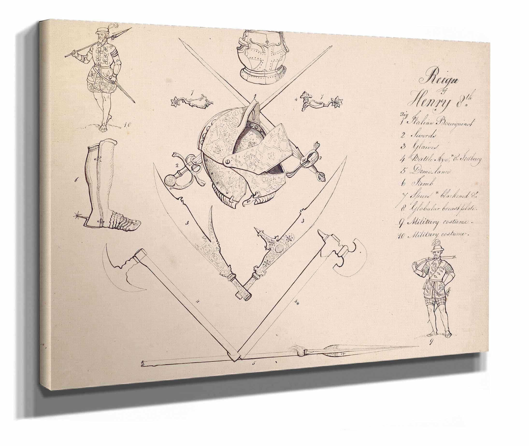 Sketches Of Armour Study For Henry Viii by Sir John Everett Millais