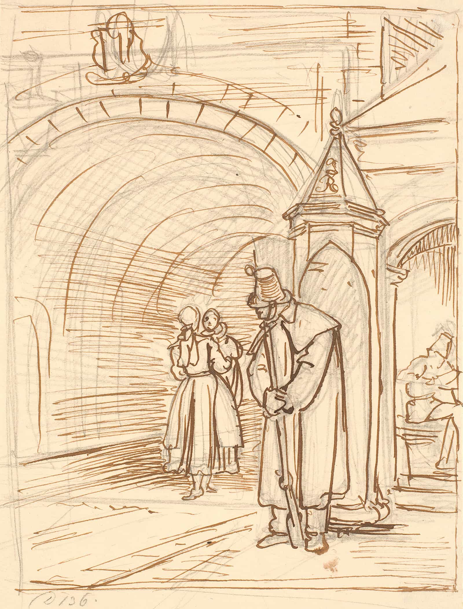 Skildvagten Ved Kastelsporten by Wilhelm Marstrand