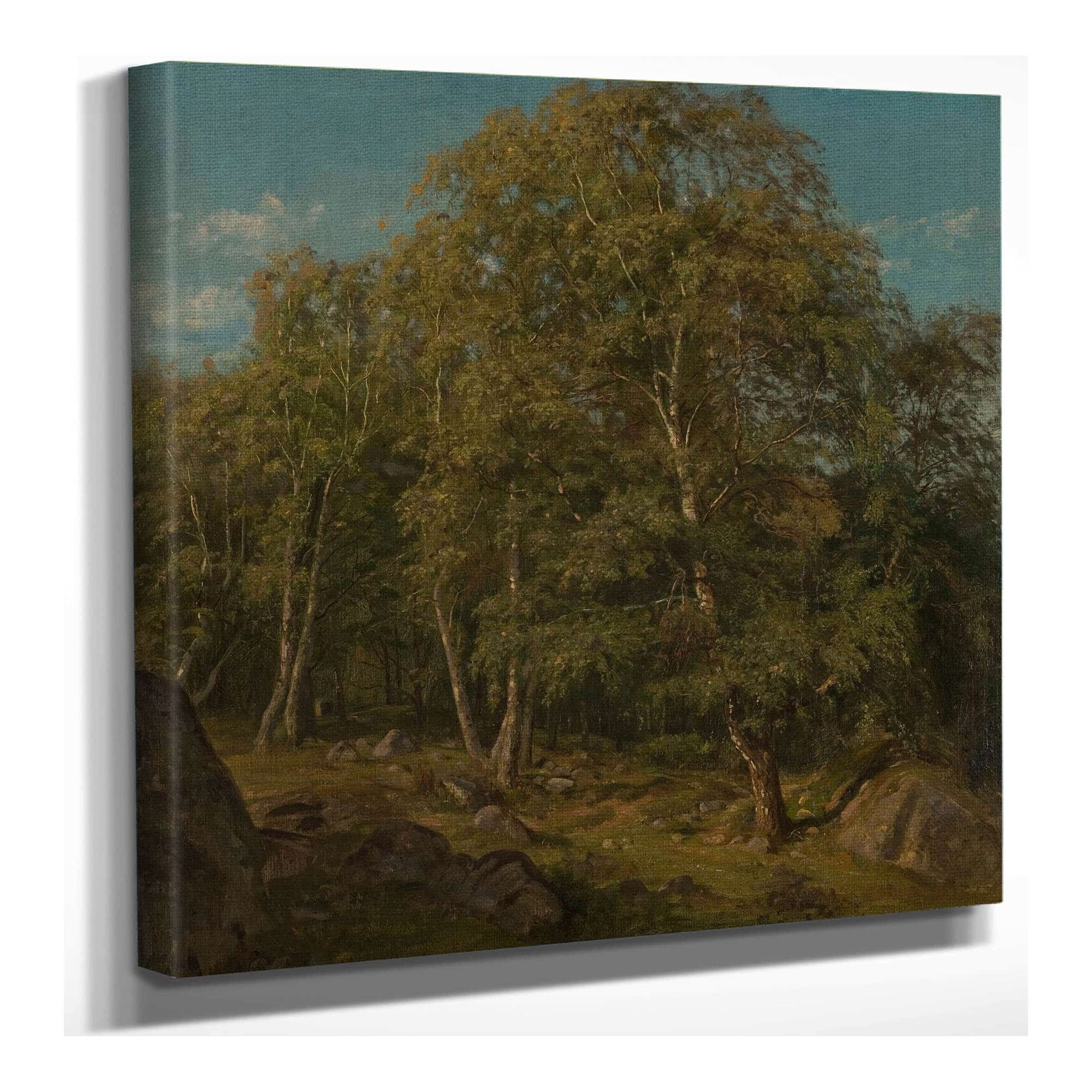 Skogparti. Skogsfjord Mandal by Amaldus Nielsen