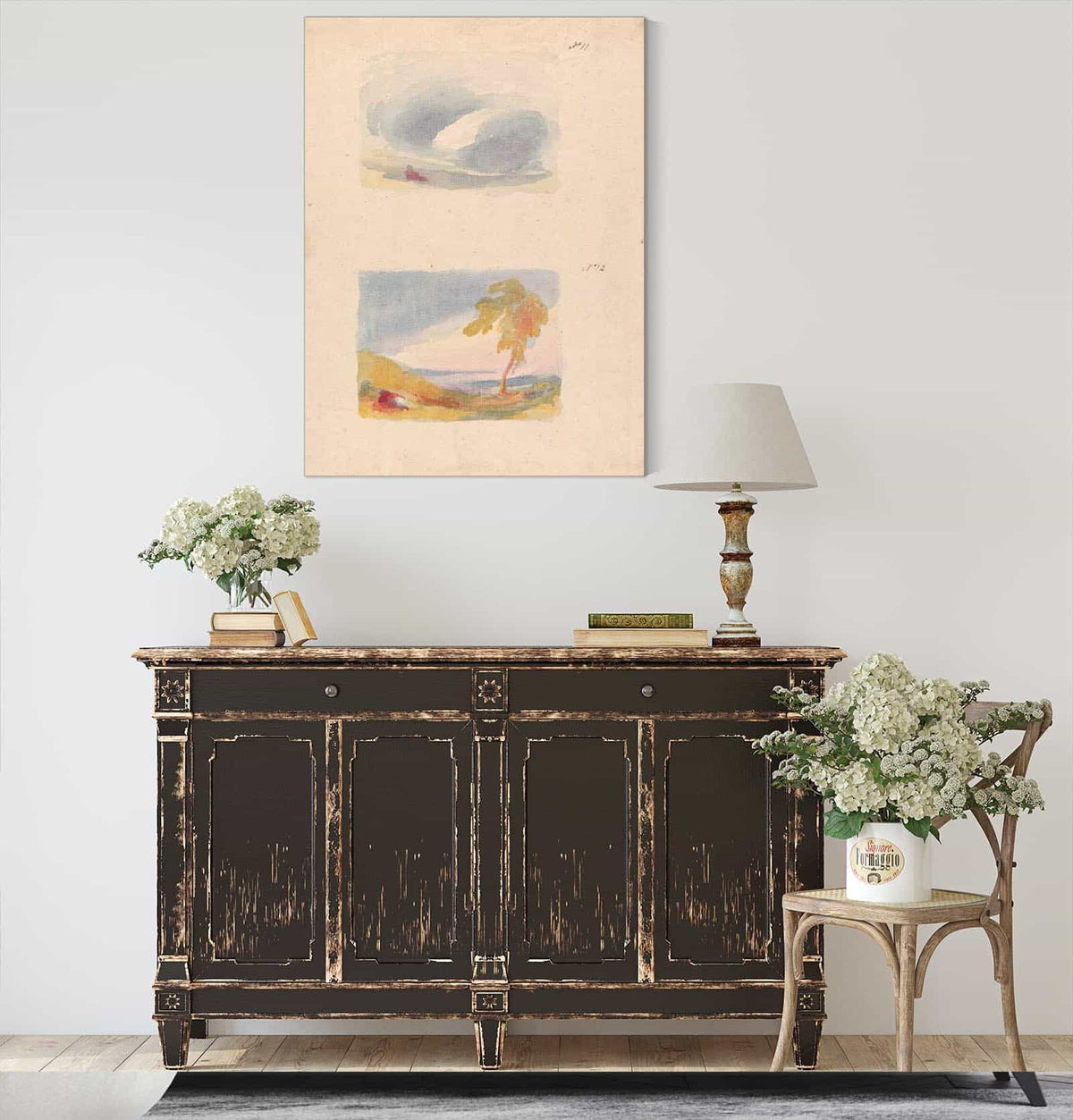 Sky Study Turners Principle No Landscape With Hills And Tree No by Thomas Sully