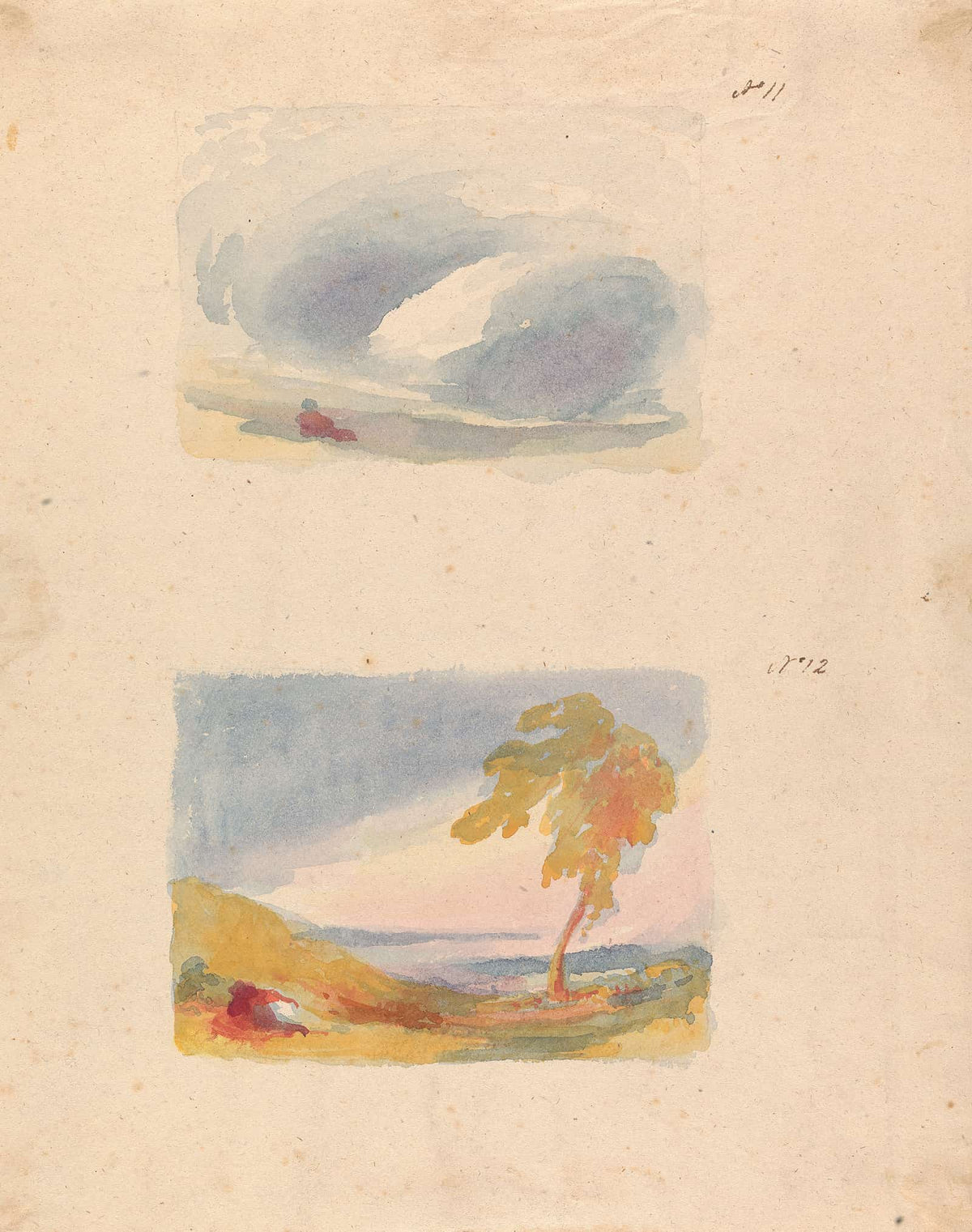 Sky Study Turners Principle No Landscape With Hills And Tree No by Thomas Sully