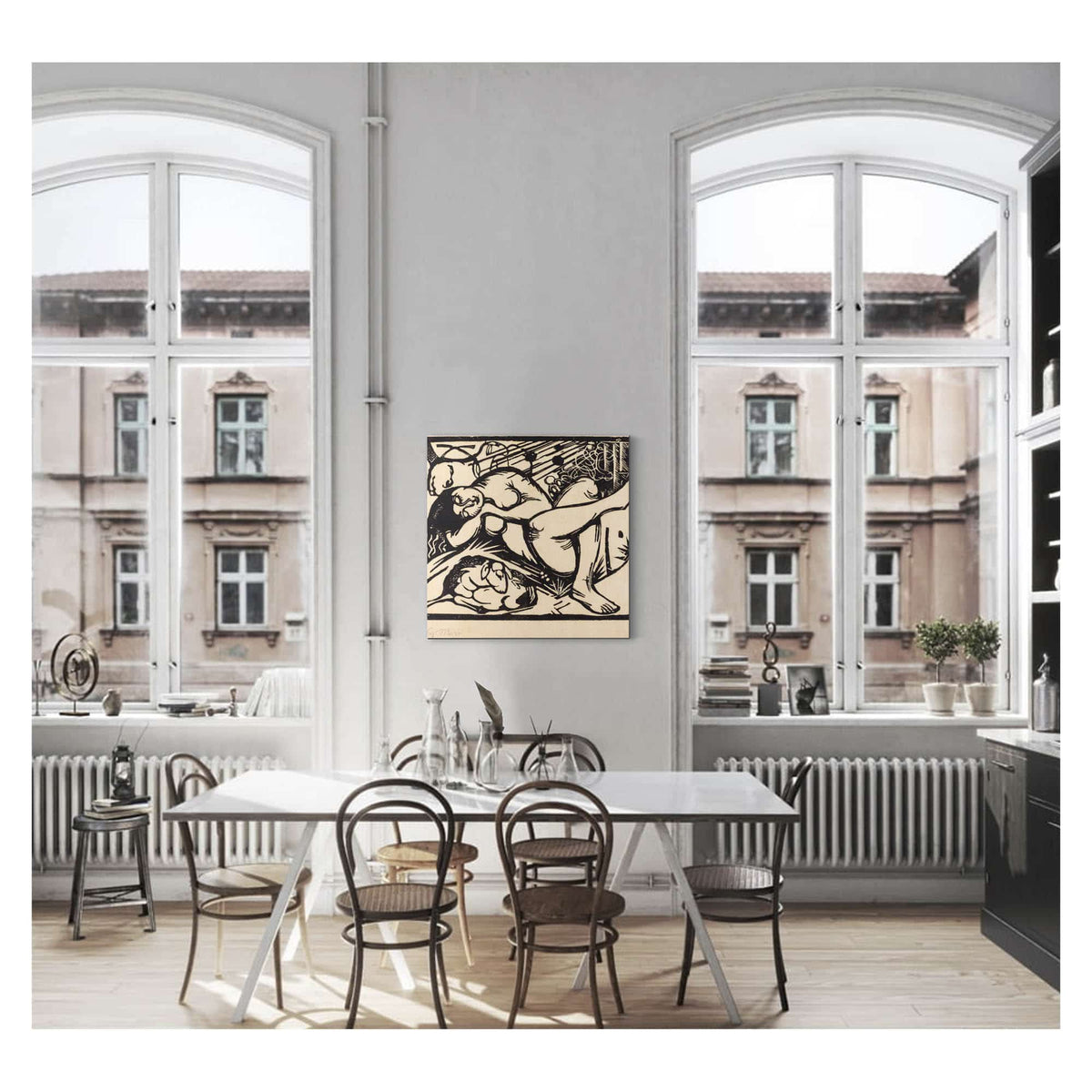 Sleeping Shepherdess Schlafende Hirtin by Franz Marc