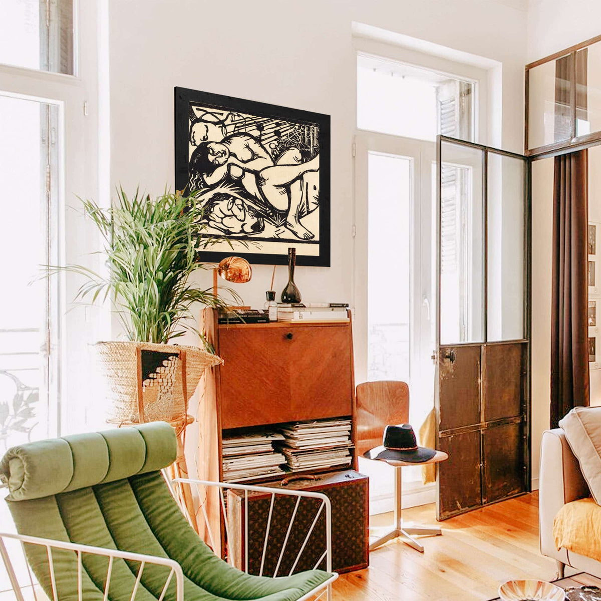 Sleeping Shepherdess Schlafende Hirtin by Franz Marc